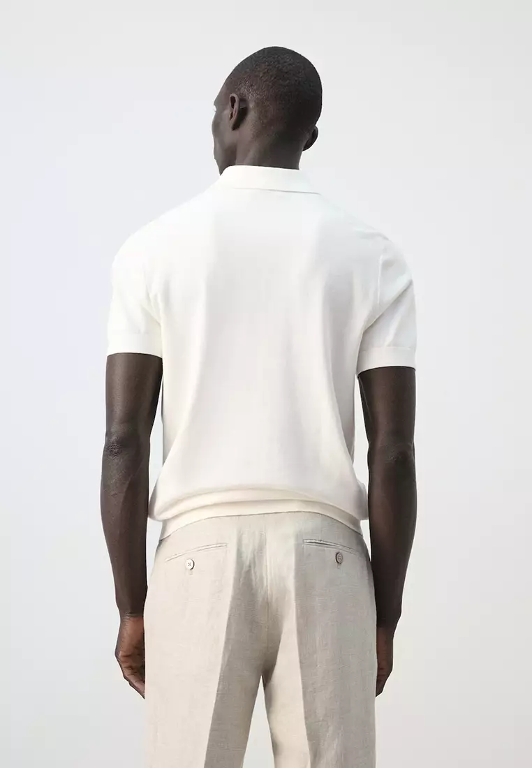 Fine-Knit Polo Shirt