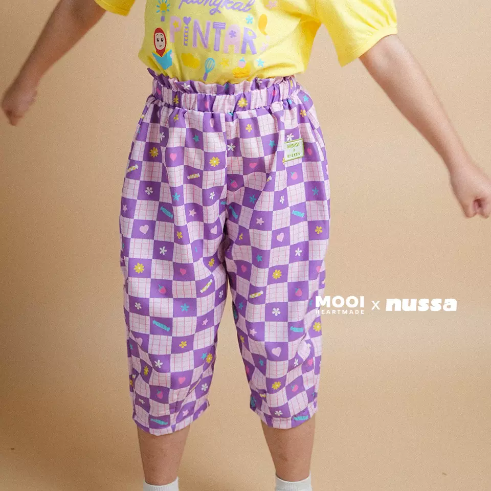 Mooi x Nussa Celana Panjang Anak Perempuan Rarra Pants - Pink