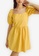 Love, Ara yellow Shaina Mustard Linen Square Neck Puff Sleeves Mini Dress 158B6AAB06C54EGS_3