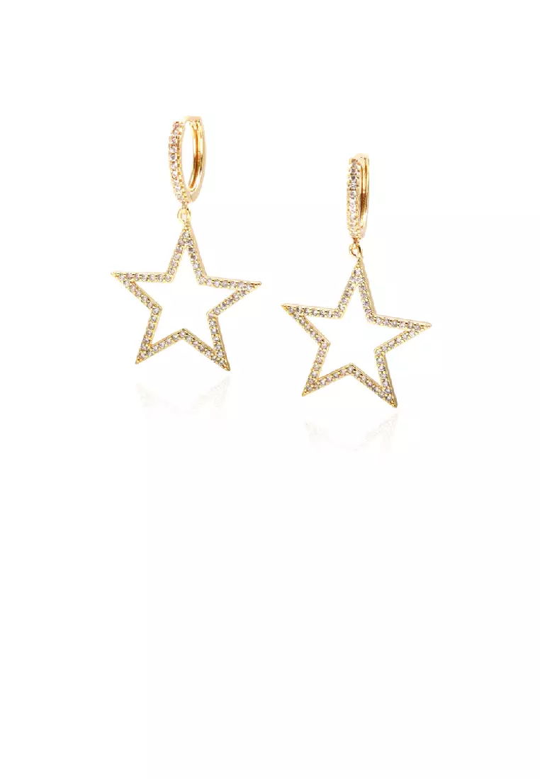 Hollow star earrings discount