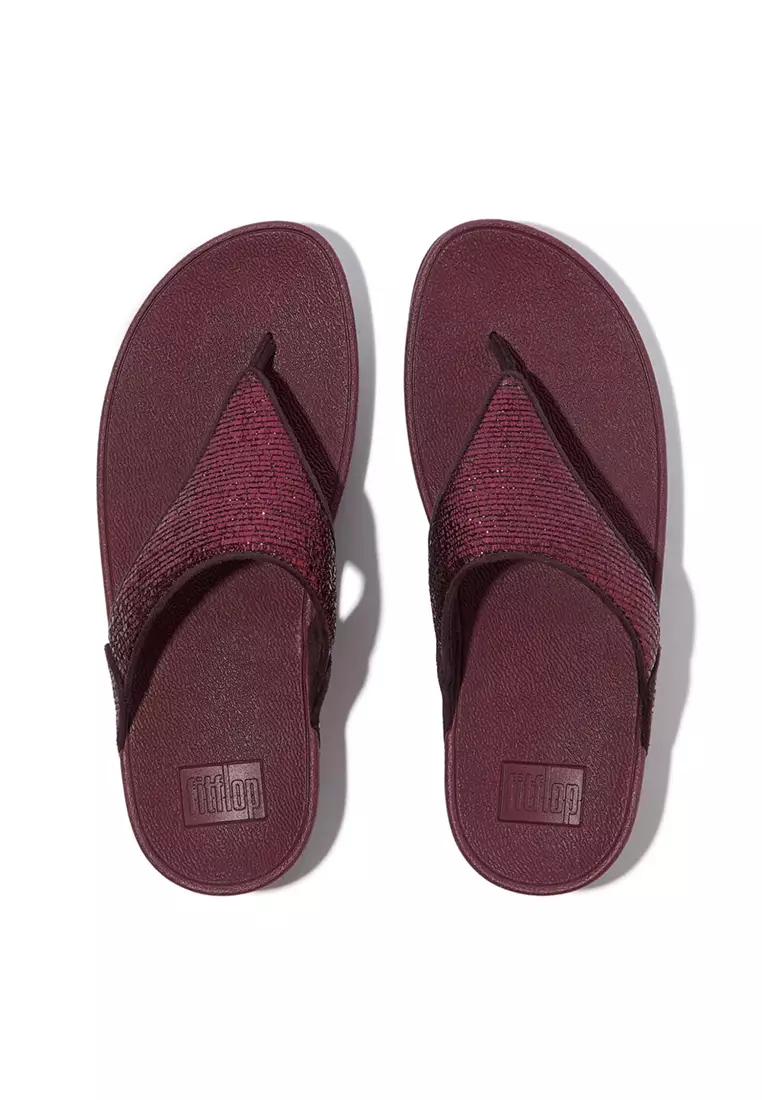 Lulu Crinkled-shimmer Toe-post Sandals