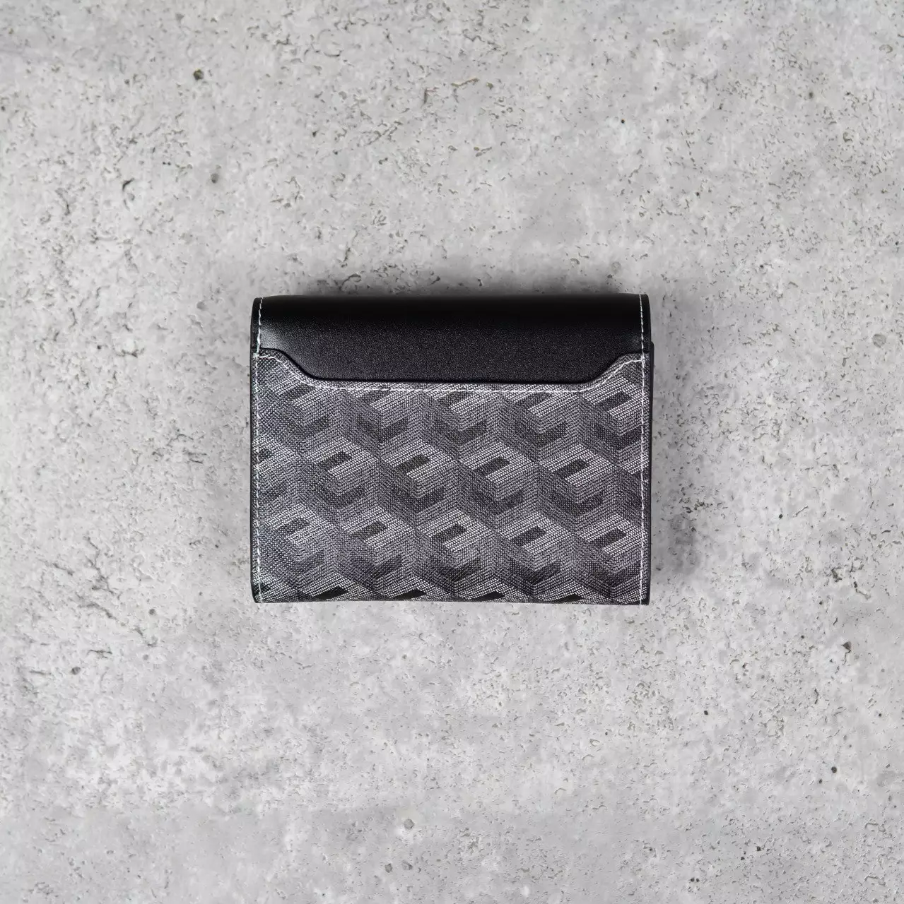 Dompet CHRISTY NG RUBIO MONOGRAM PATTERN BLACK TRIFOLD WALLET 100% ORIGINAL