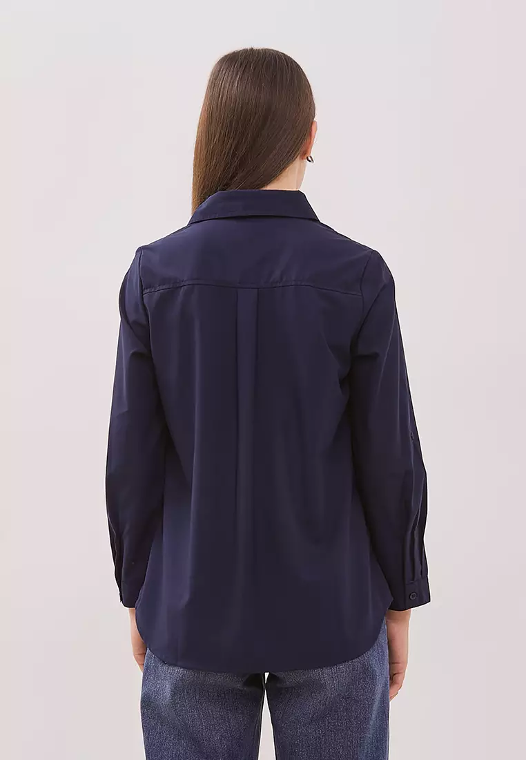 DUST Kemeja Atira Navy (D.116500)