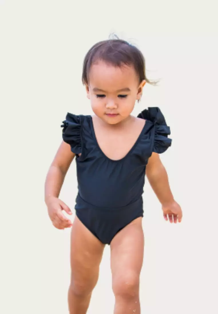 Beauty in Black Swimsuit for Young Girls – MommyHugs
