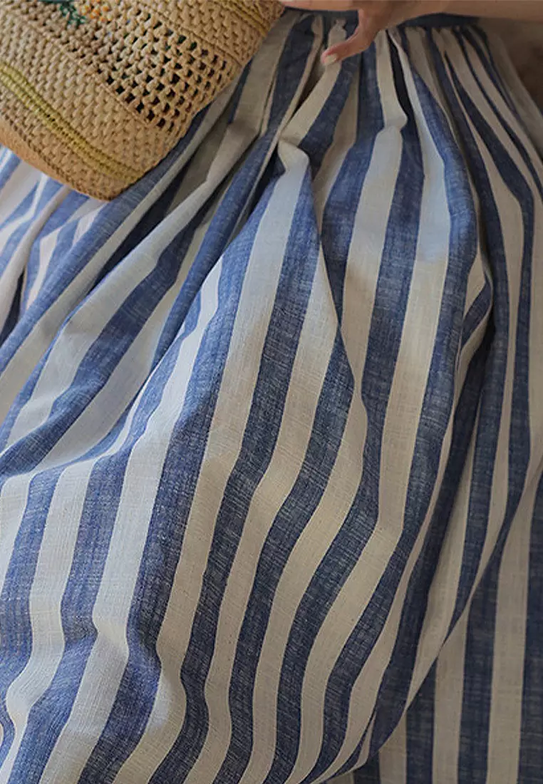 New French retro elegant striped skirt CA24032520