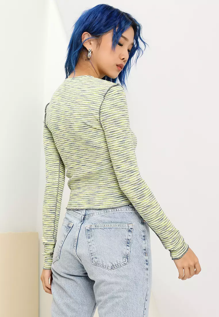 Topshop horn button cheap crop cardigan
