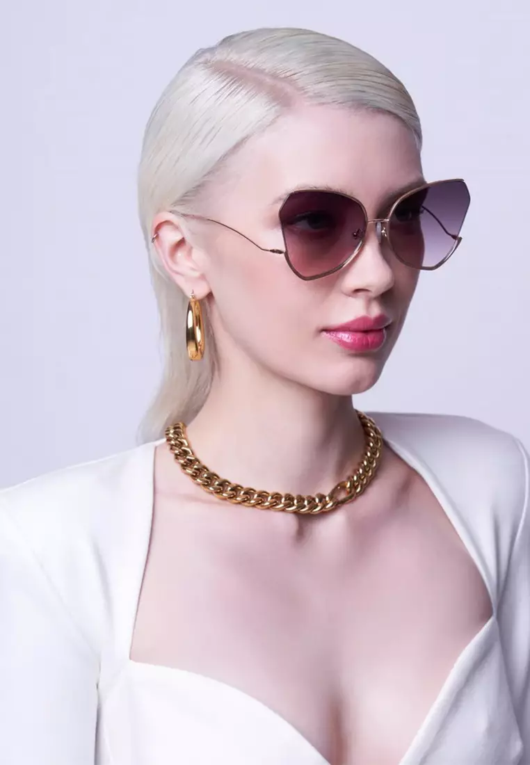 Watercolour (TF3-Rose) Luxury Designer Sunglasses from London for Women