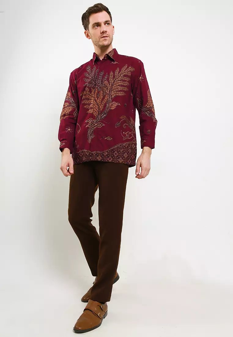 BATIK TALENTA EXCLUSIVE Lengan panjang DAUN MERAH 1