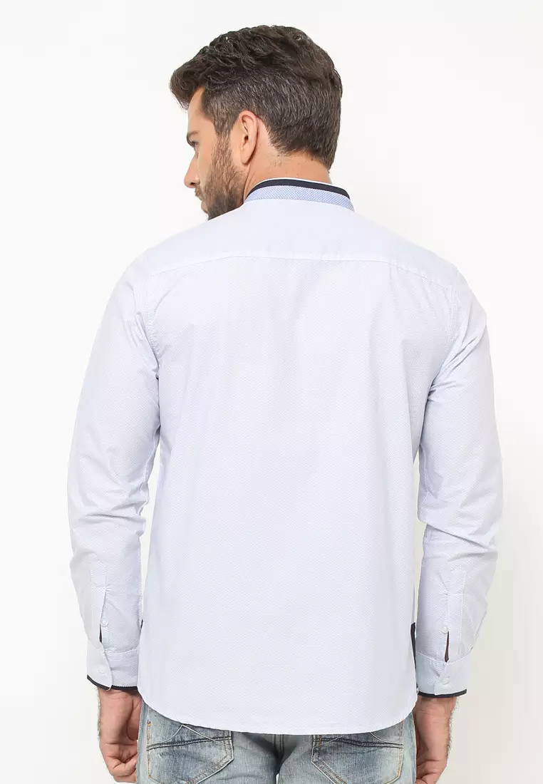 LGS - Baju Koko - Lengan Panjang - Two Tone Colour - Putih - CSH.281.S973K.295.C-L/S