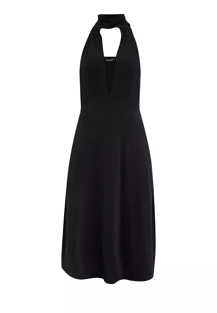 Vanya Plunging Midi Dress