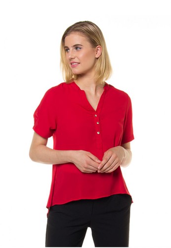 Kelsey Blouse Red.