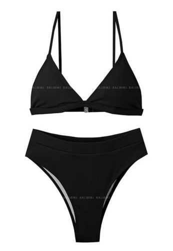 LYCKA black LNN1202 Korean Lady Bikini Swinwear Black B7584US37D9207GS_1