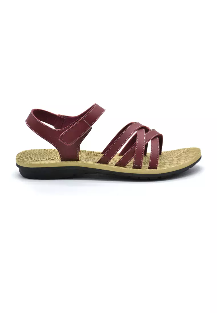Carvil Sandal Wanita Yolla-TB Maroon/Cream