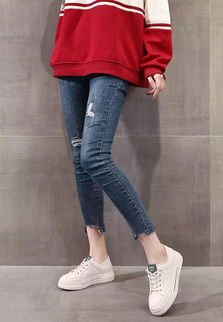 Genuine Leather Flat White Sneakers RX-Y5990