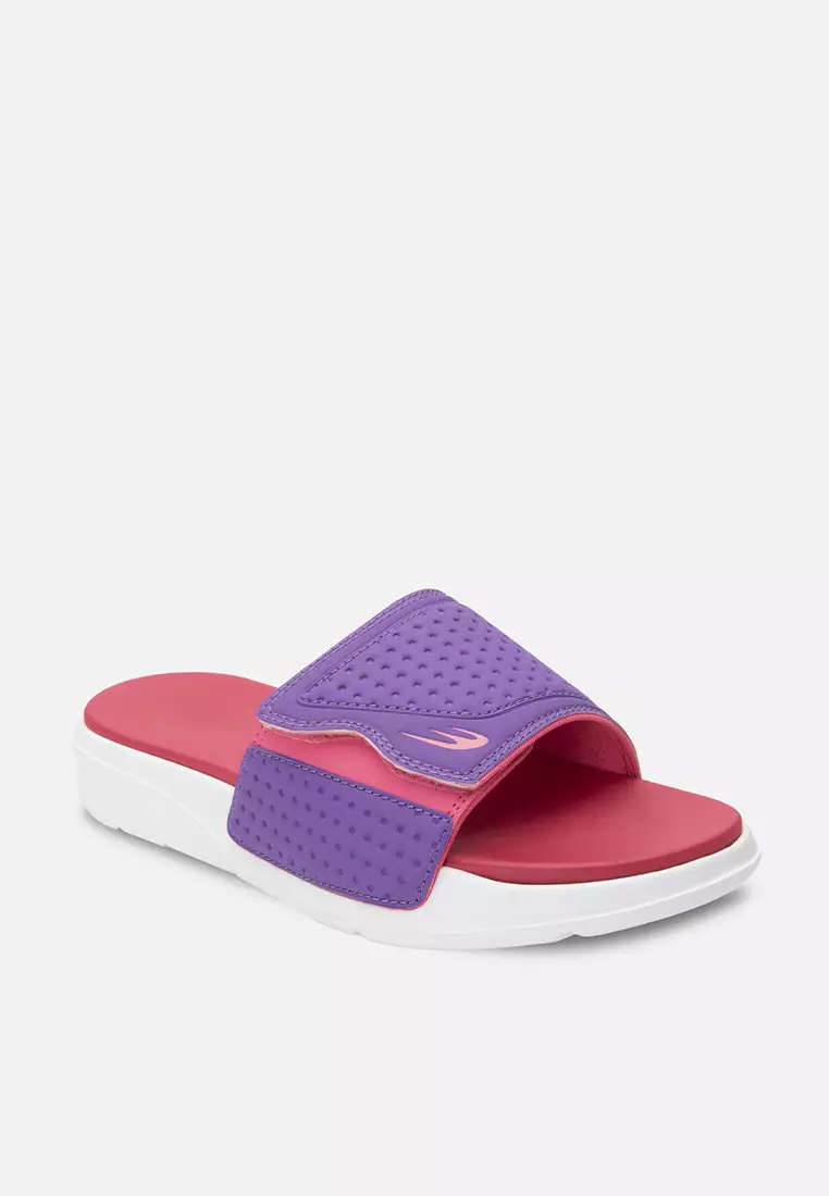 Purple nike hotsell slides womens