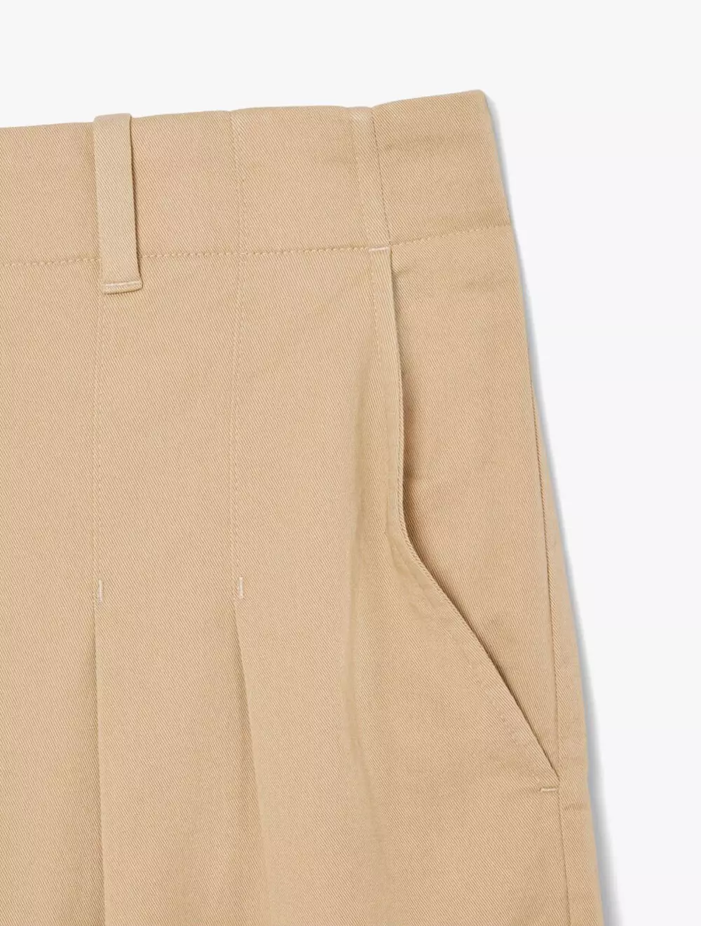Flared Leg Stretch Gabardine Pants - Brown