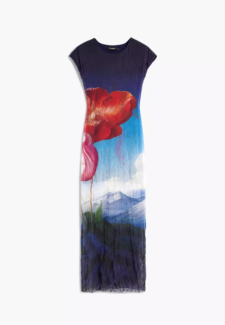 Printed Short-Sleeve Dress