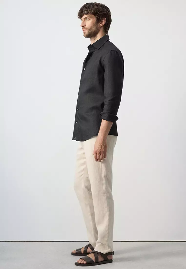 100% Linen Slim-Fit Shirt