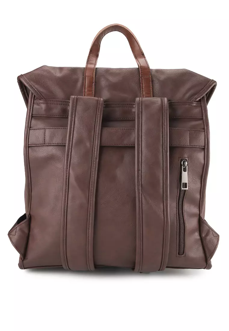 Distressed Leather Atlas Backpack