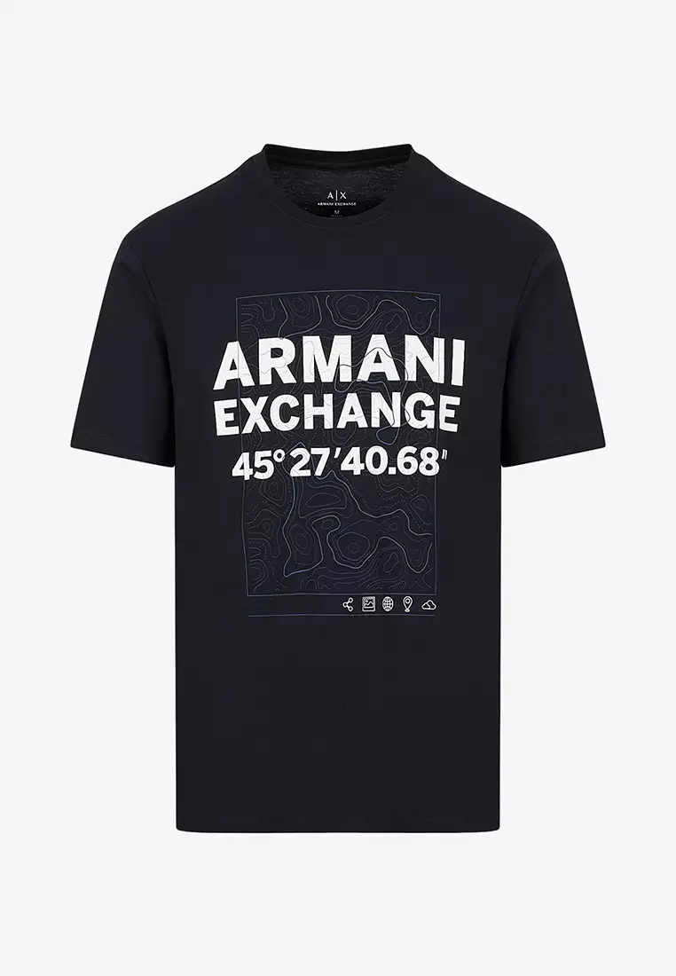 Buy Armani Exchange Regular Fit Jersey Cotton Logo Print T Shirt