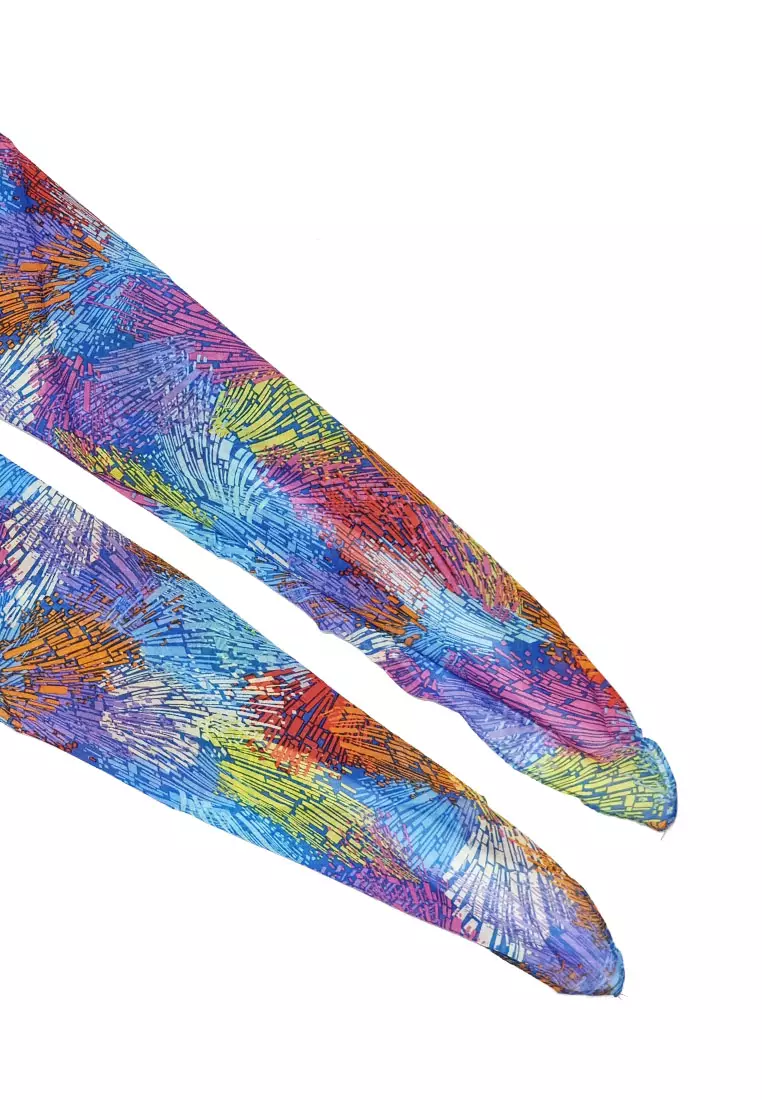 Printed Sparklers Scarf Blue