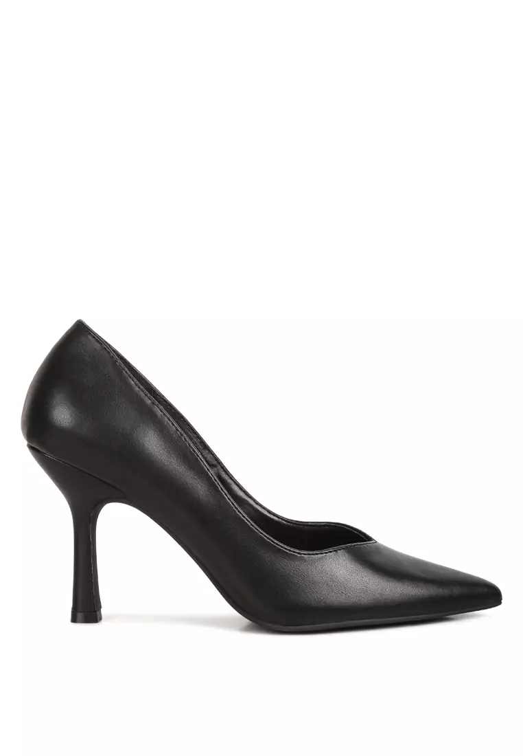 Discount on London Rag  shoes - SKU: Black Point Toe Stiletto Heeled Pumps