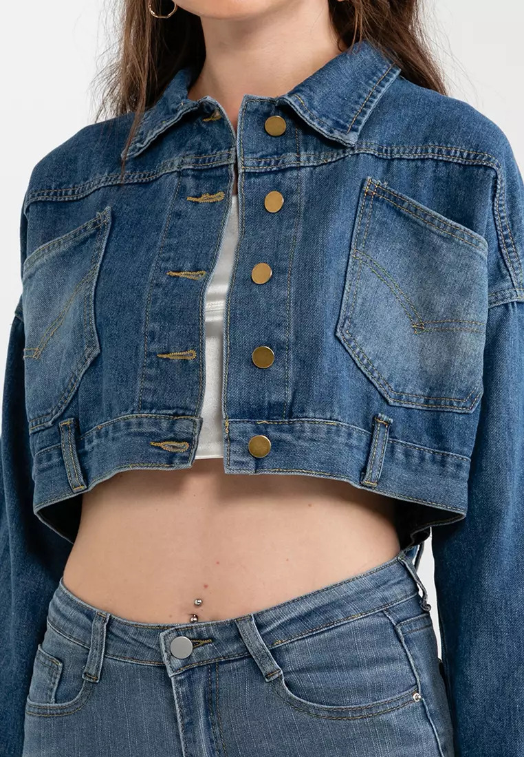 Buy Artist Thora Cropped Denim Jacket Online