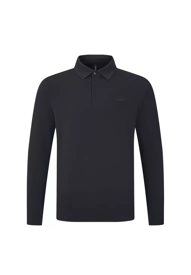 男裝 K-SWISS LOGO 長袖 POLO 裇