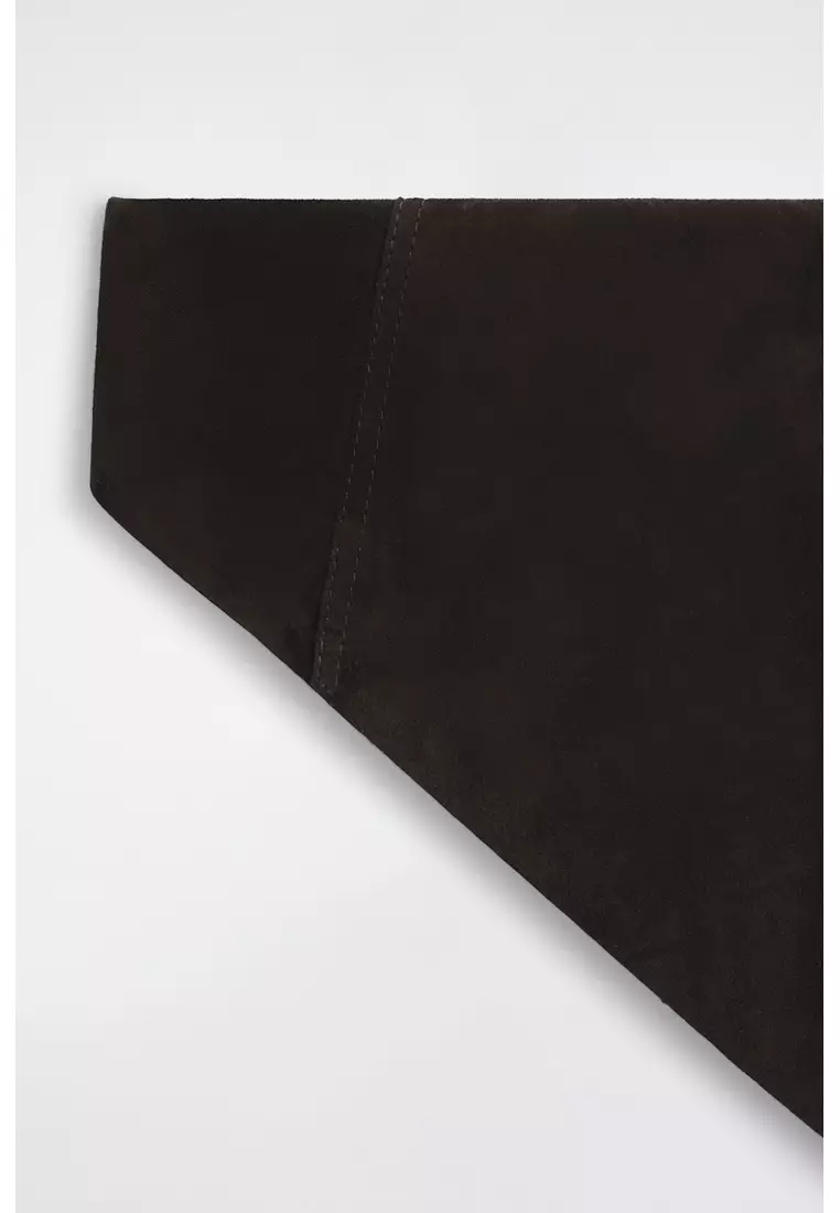 SUEDE TRIANGLE SCARF