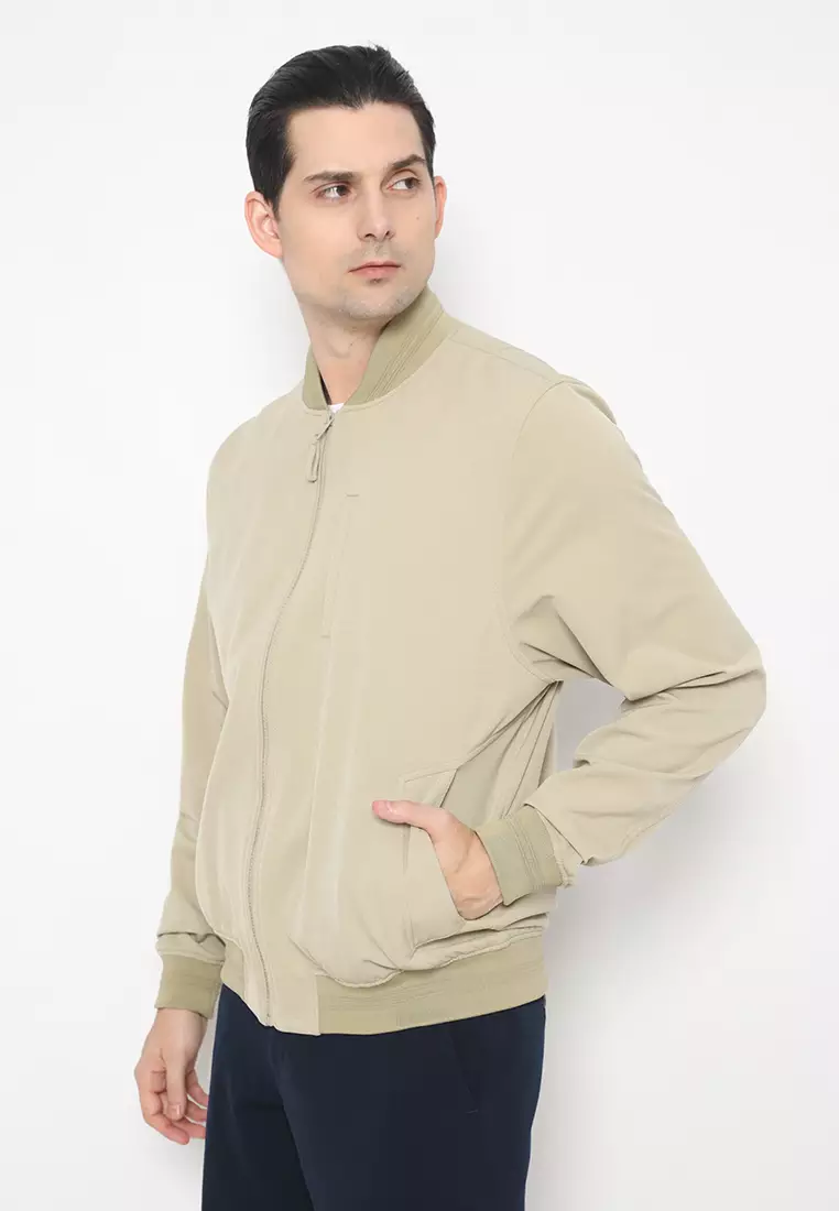 Jack Nicklaus Winner Jacket Pria Regular Fit Sand