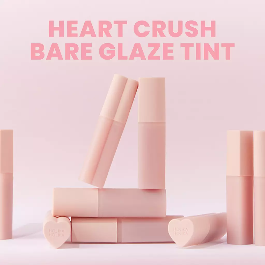 Holika Holika Heart Crush Bare Glaze Tint 10 Lulu | Tinted Lip Glaze with Natural Stain