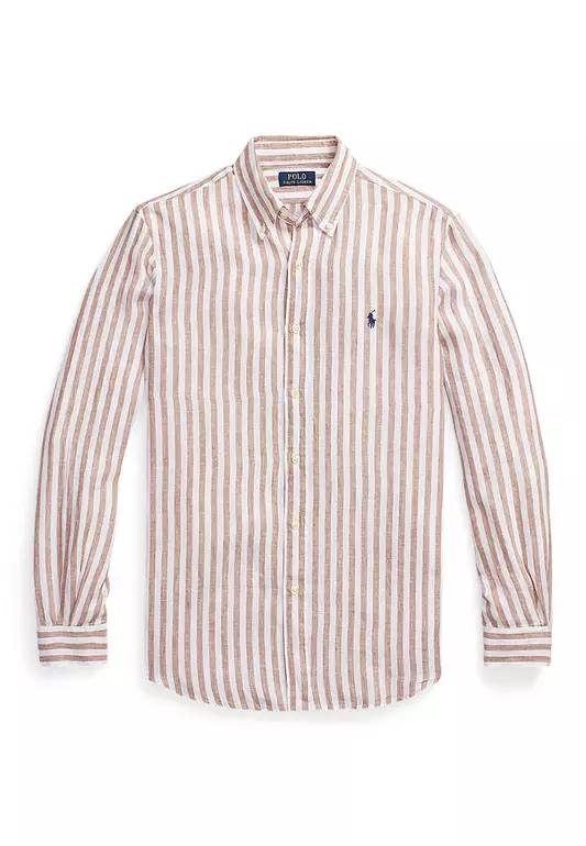 Custom Fit Striped Linen Shirt