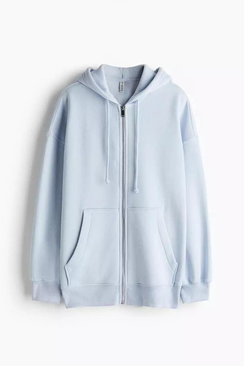 Oversized zip-through hoodie