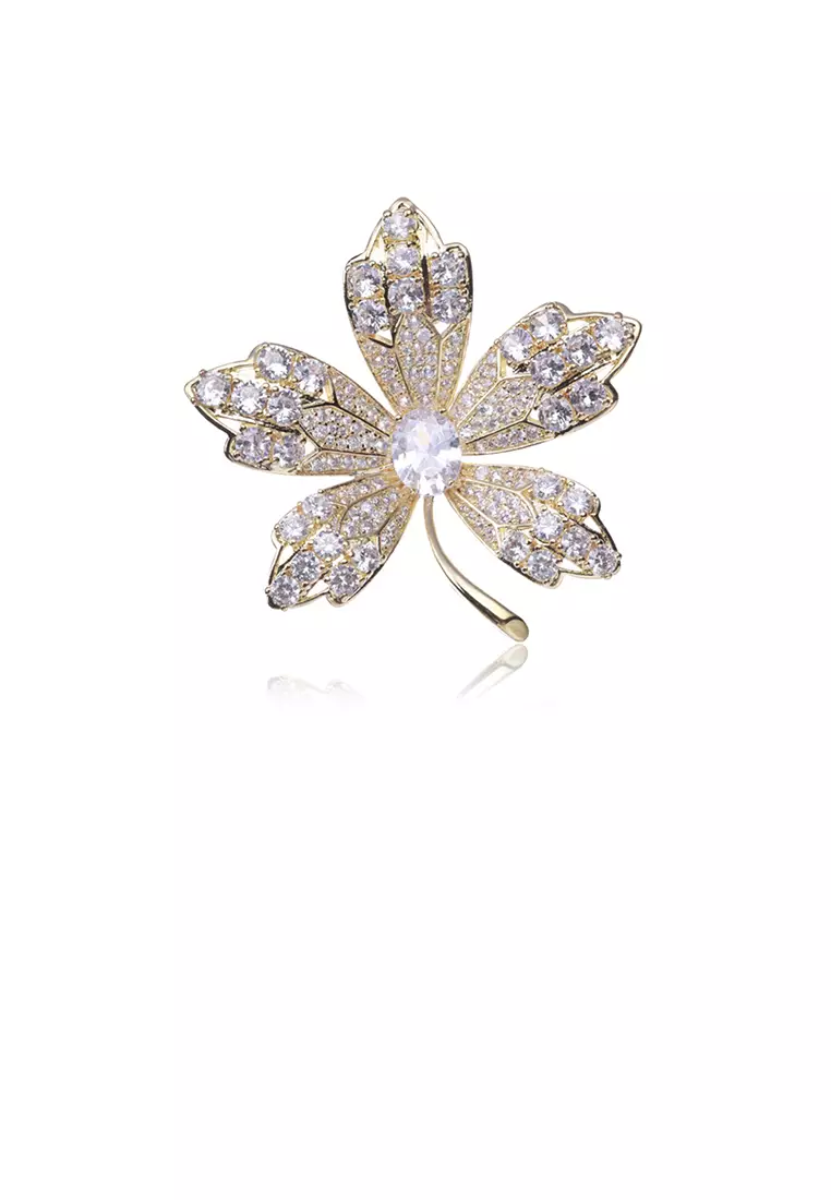 White gold brooch online