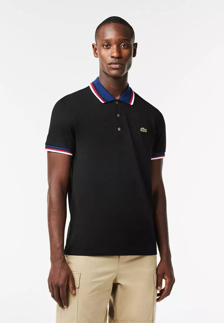 mens black lacoste polo