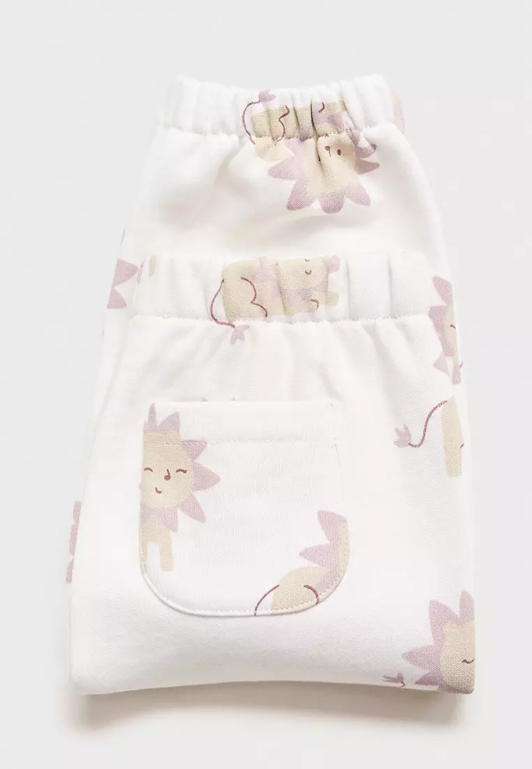 Printed Cotton Jogger Pants