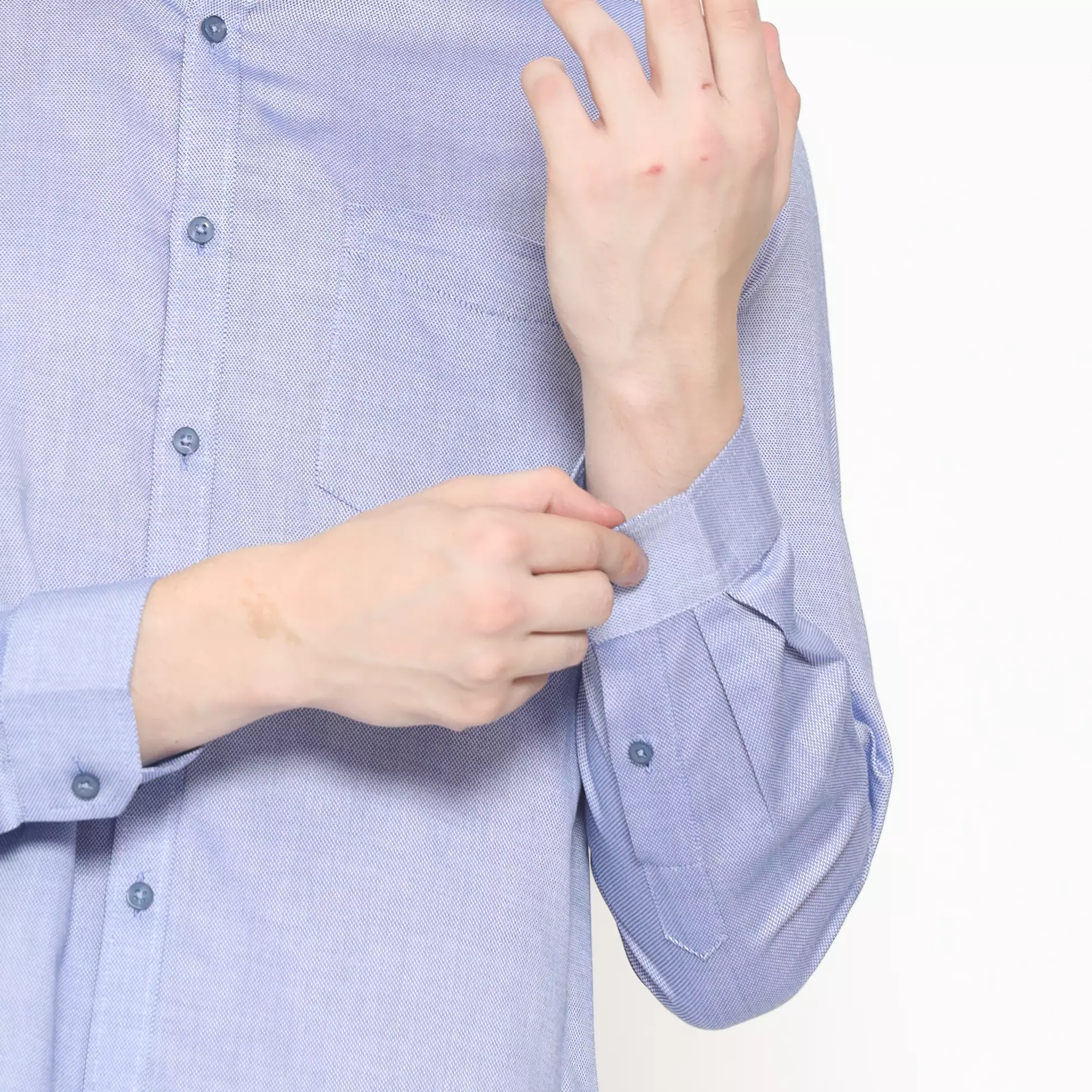Schoeller Kemeja Formal Pria Lengan Panjang Slim Fit – Blue – Ukuran 14.5/S–17/XXXL – ANDREW-MLS
