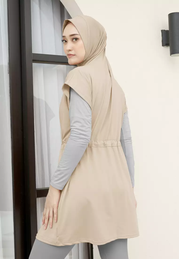 Zelena - Kania Sports Vest | Rompi Hijab Olahraga - Creamy Brown - L