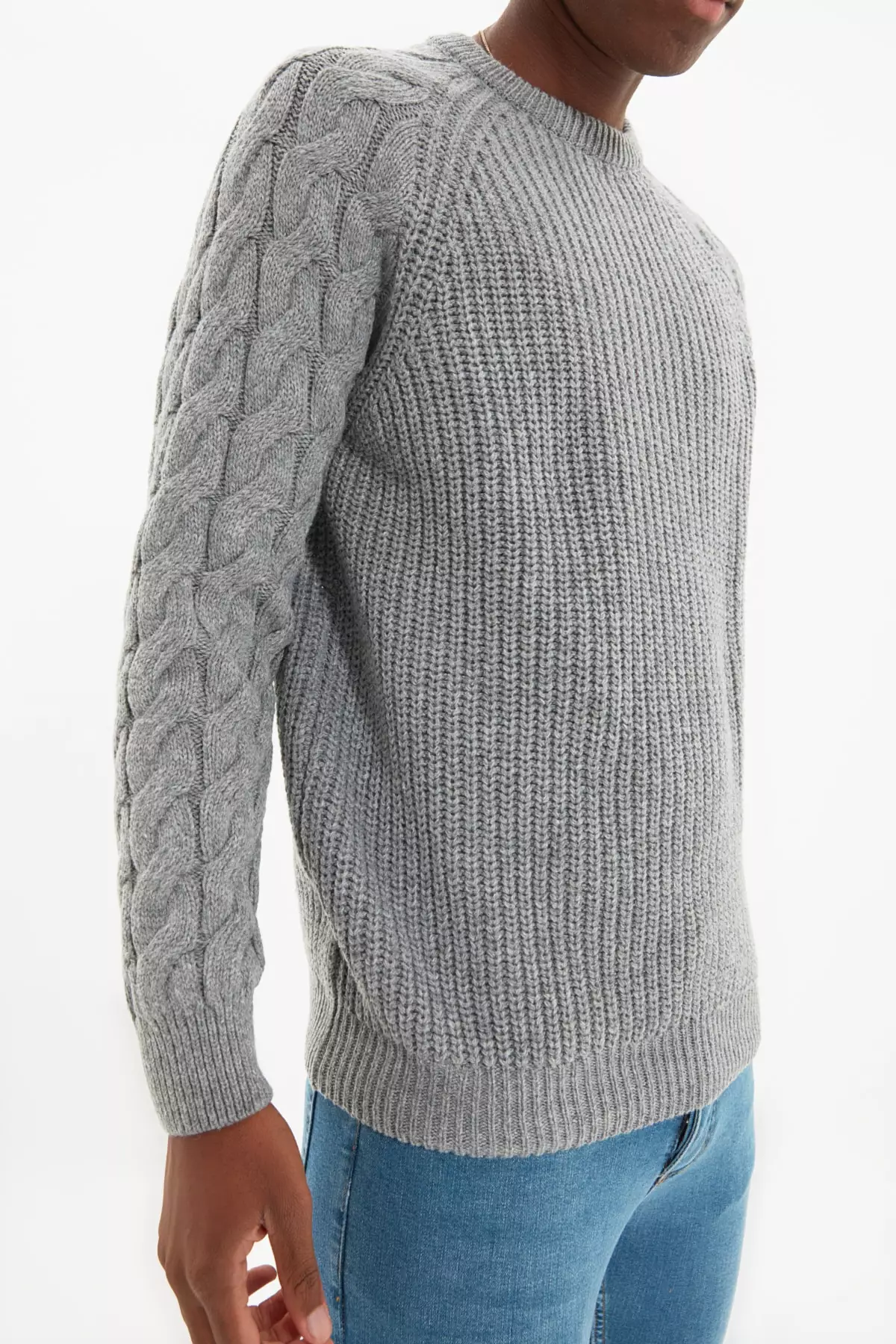 Regular Fit Raglan Sleeves Sweater