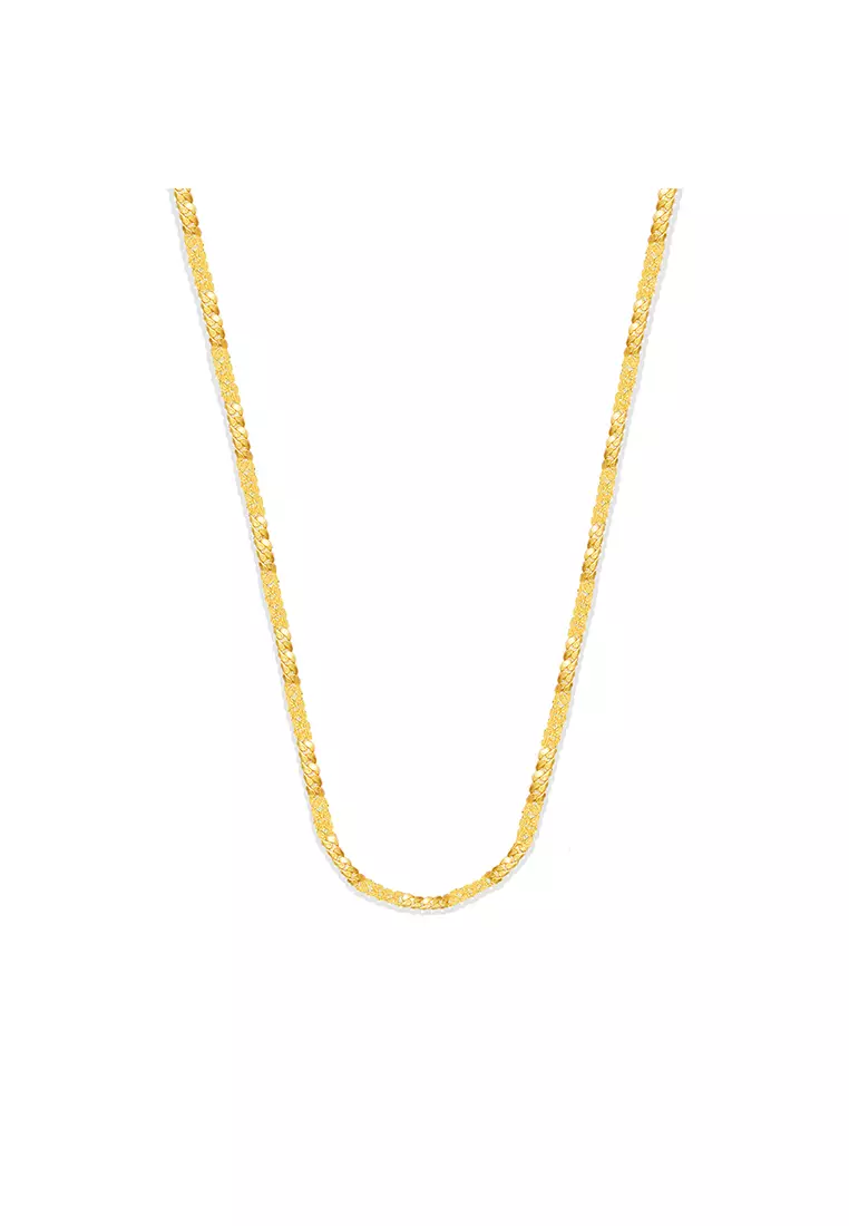 Buy MJ Jewellery MJ Jewellery 916/22K Snake Skin Gold Necklace R011 (4 ...
