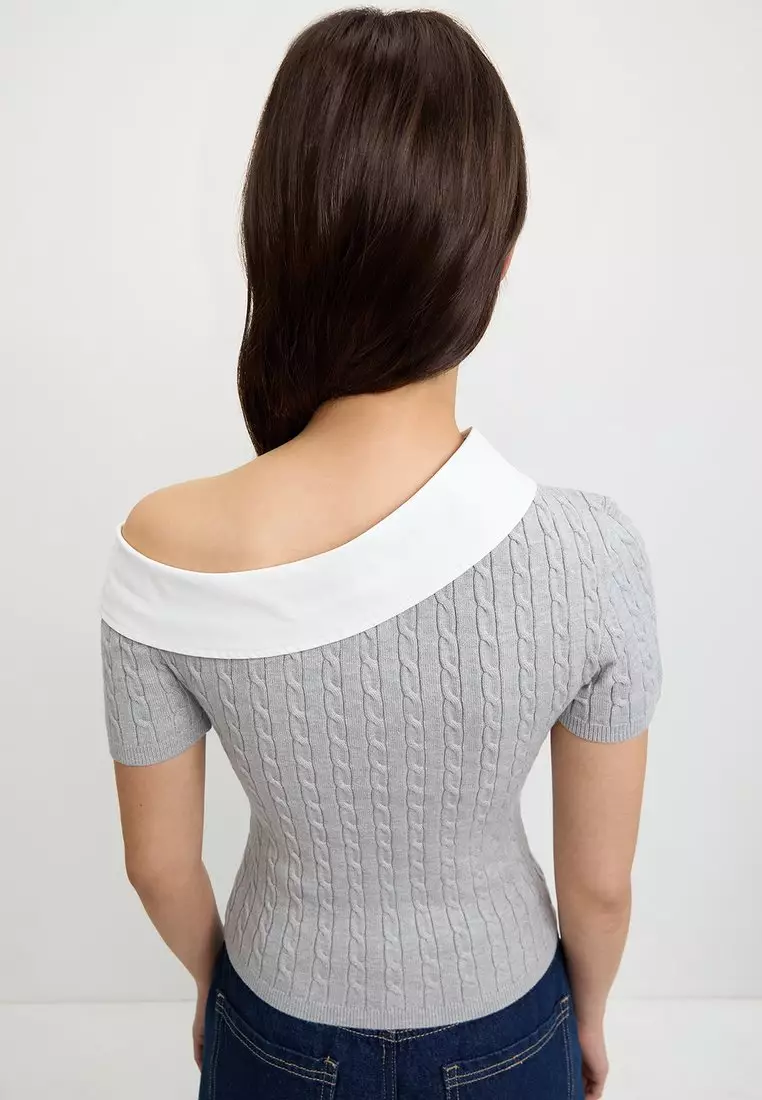Asymmetric Top - Mid Grey
