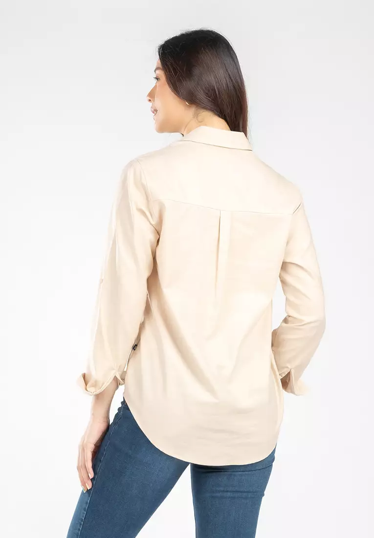 C2 Isotta Khaki Kemeja Casual Wanita