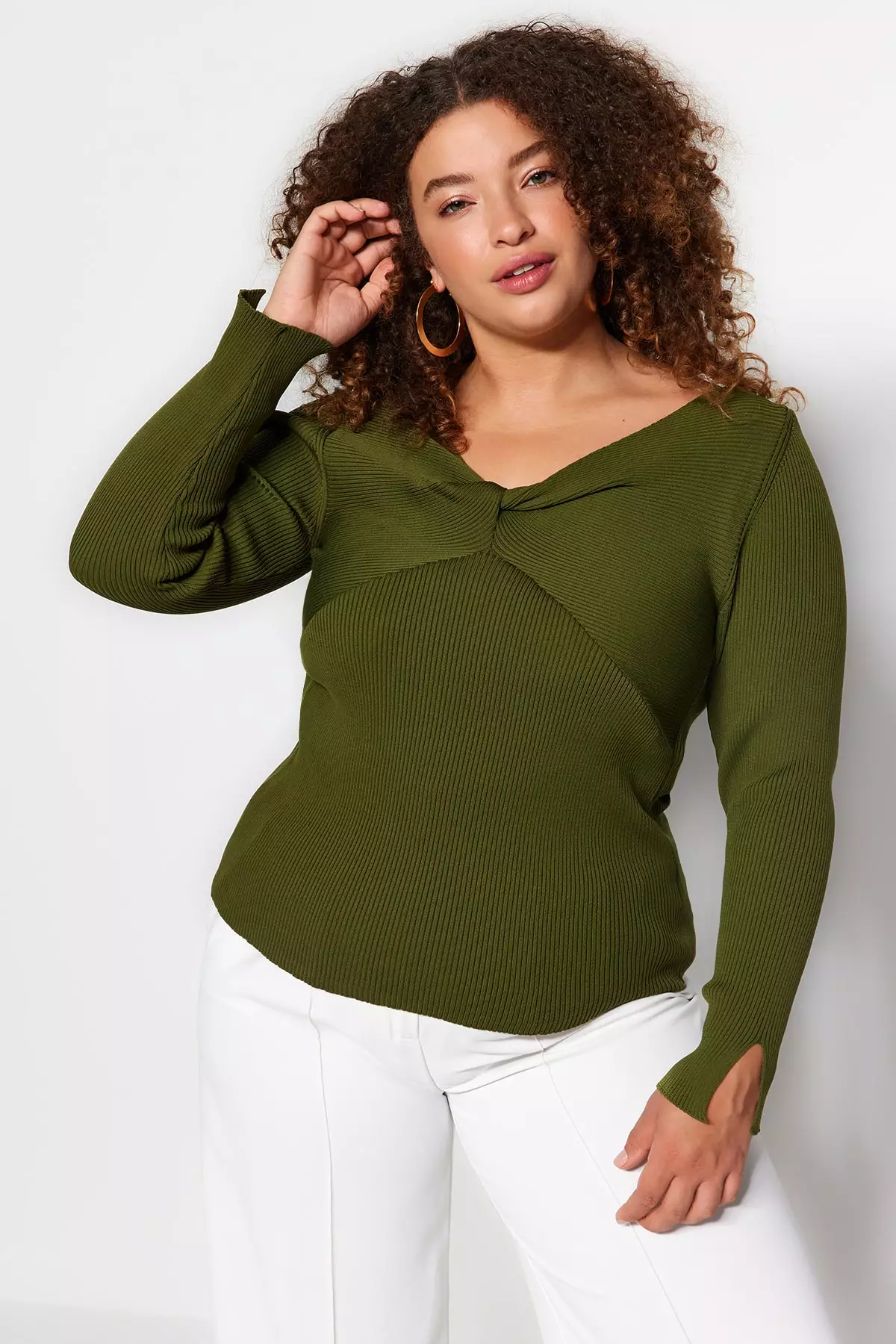 Dark green shop plus size sweater