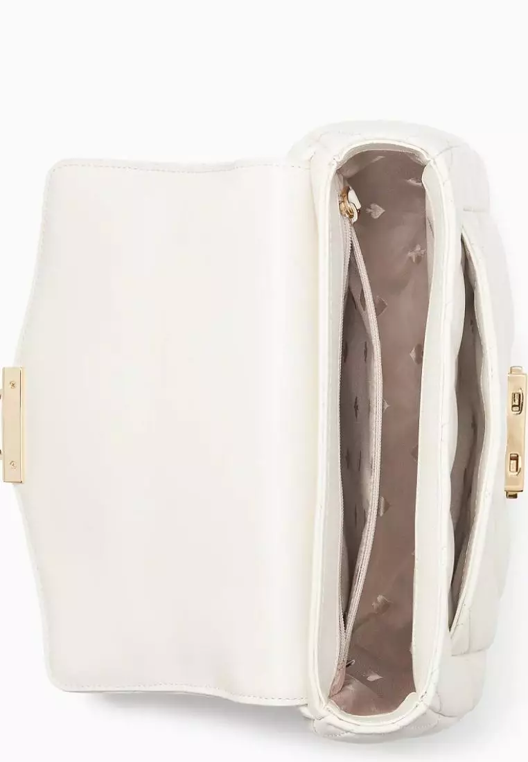 NWT Kate Spade Carey Small Flap Chain Shoulder Bag Crossbody In Parchment