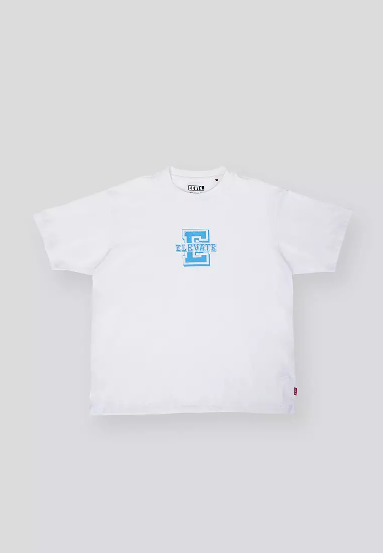 ELEVATE BRIGHT WHITE Kaos Pria Lengan Pendek SS - Top Man Graphic Tee