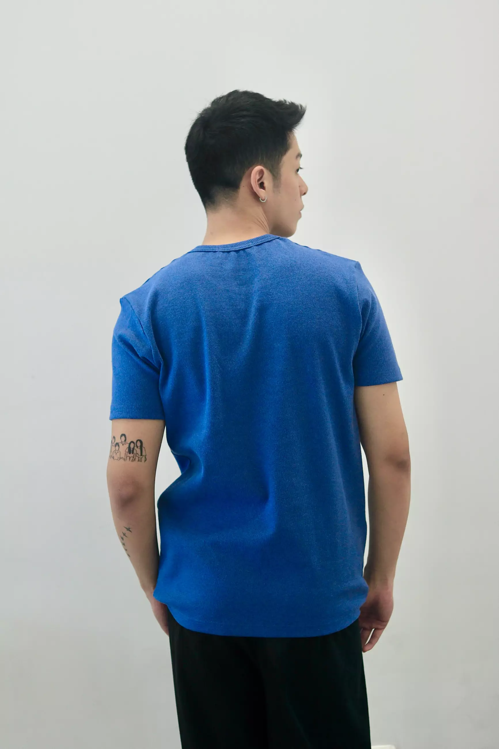 Kale Mark Blue / Atas Kaos Lengan Pendek Pria Premium