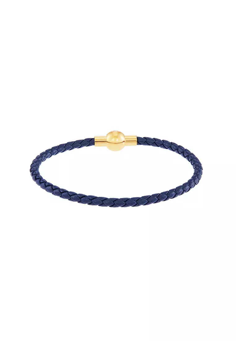 Buy HABIB HABIB Leather Bracelet (Navy Blue Colour) Online | ZALORA ...