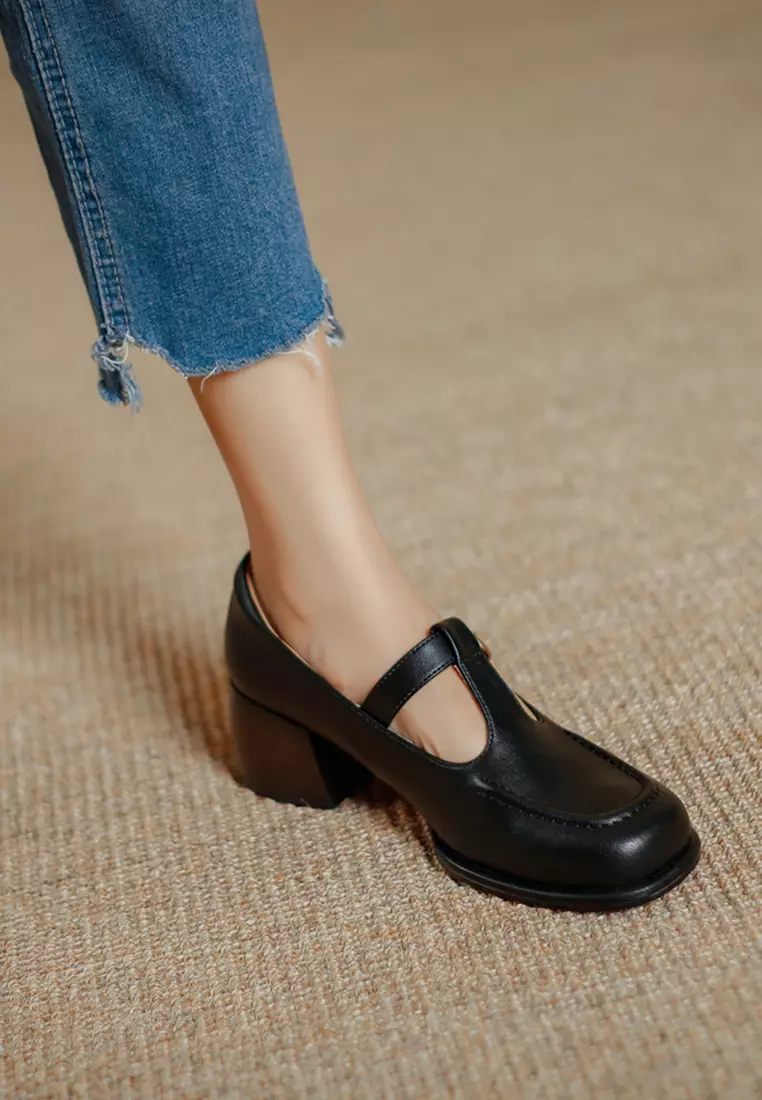 5CM Leather Mary Jane Shoes TE6810-1