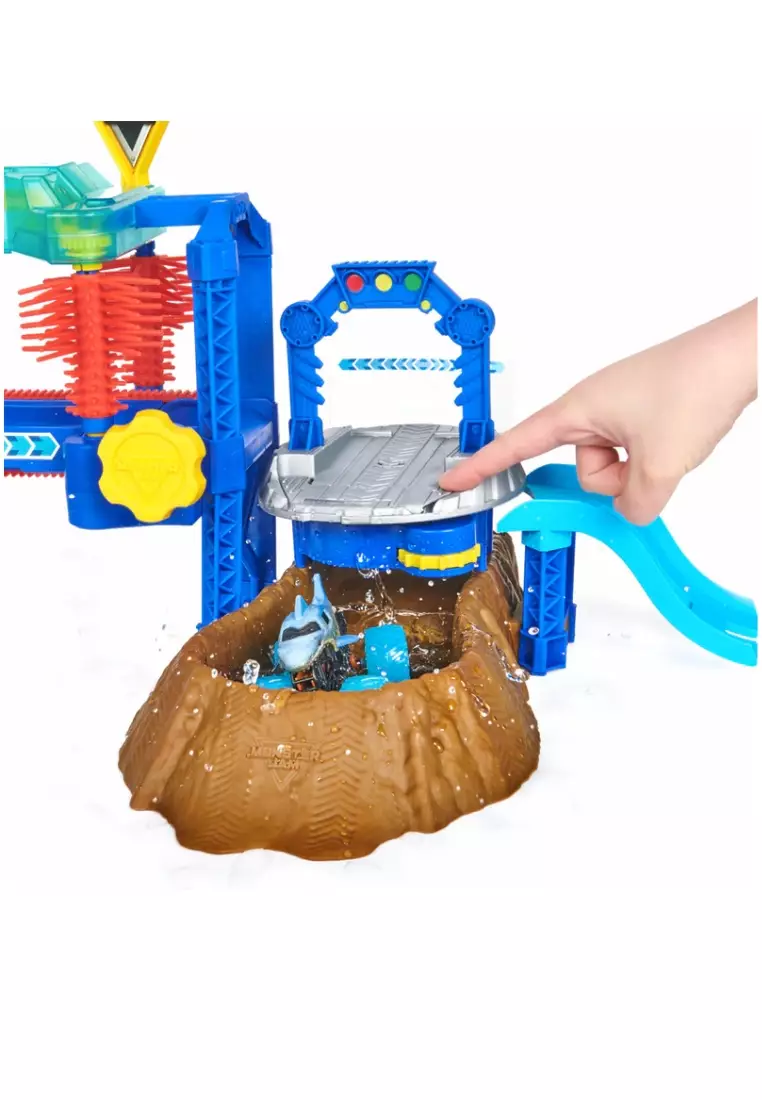 Monster Jam Official Megalodon Monster Wash - Car Wash Playset