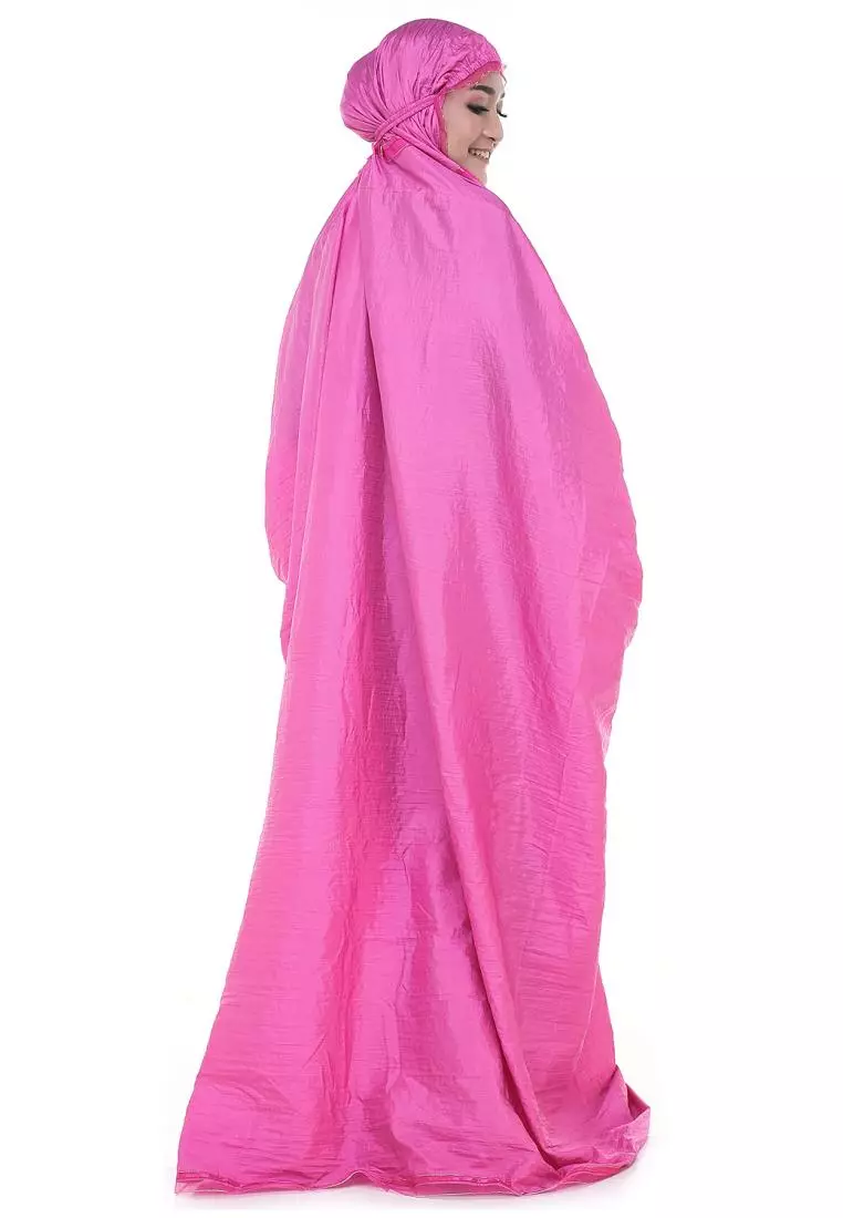 Prayer Mukena Abaya Terusan Parasut Salwa - Pink